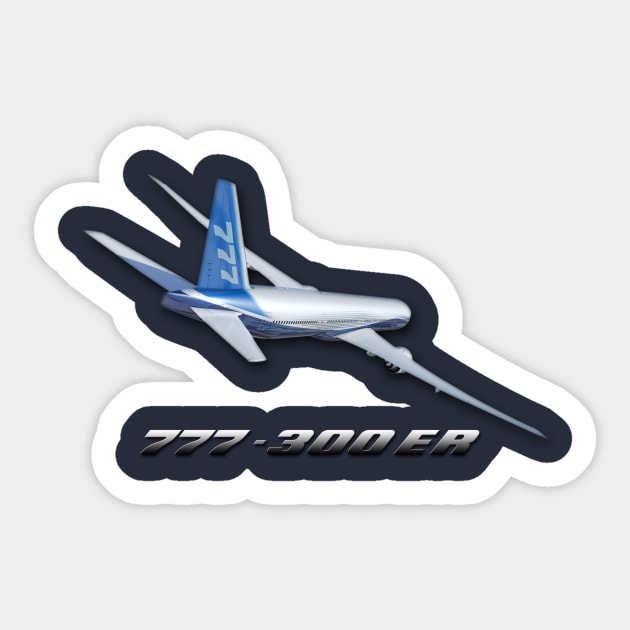 777-300 ER Sticker by Caravele